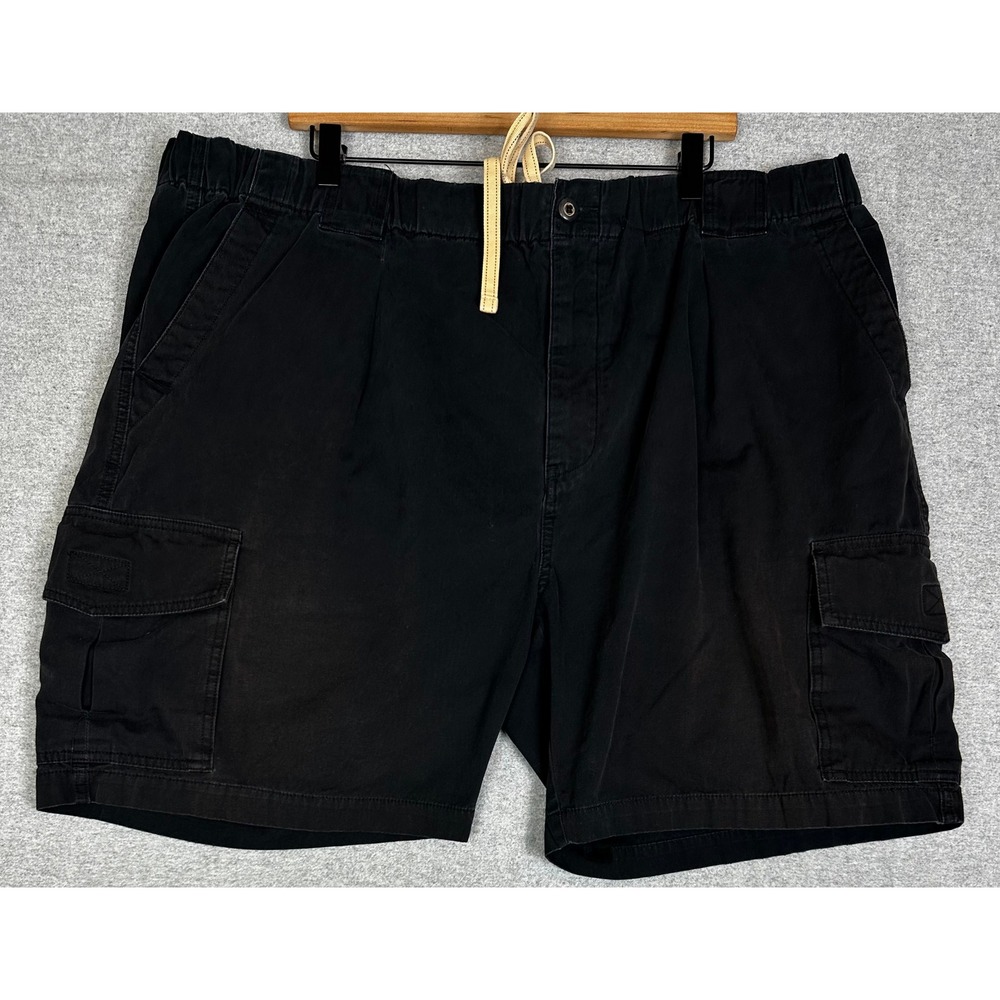Tommy Bahama Cargo Shorts Mens XXL Black Relaxed Cotton Drawstring Elastic